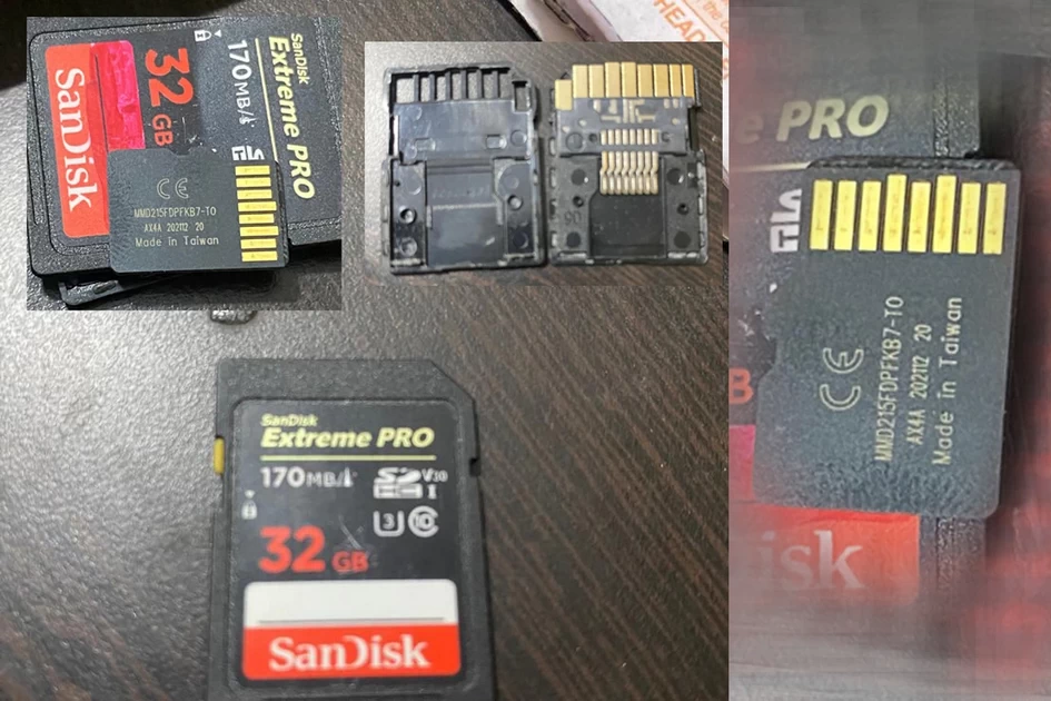 This is the Duplicate SANDISK SD card inside view